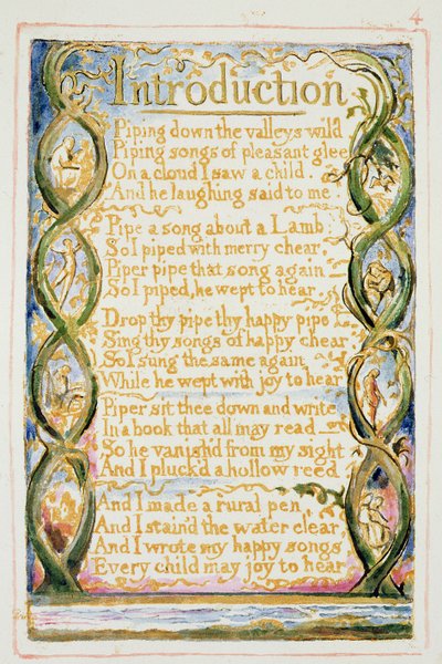 Introduction to Songs of Experience: plate 30 from Songs of Innocence and of Experience (copy AA) by William Blake